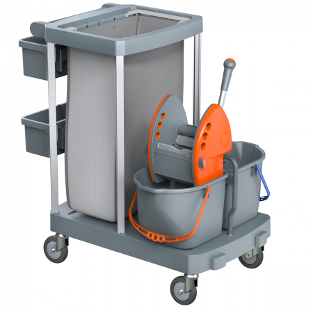 Janitor Trolley and Tools