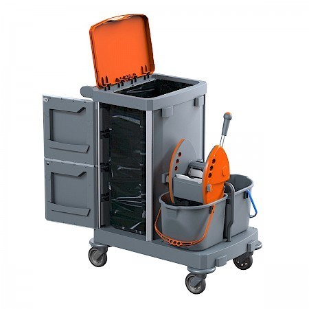 Janitor Trolley and Tools